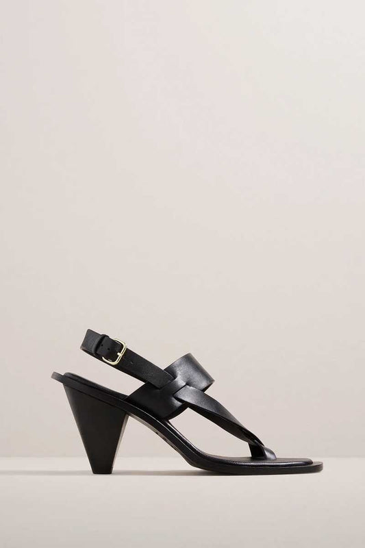 THE RYDER HEELDED SANDAL-BLACK Shoes A.Emery 36 Black 