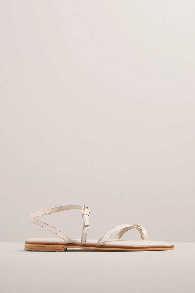 THE LUCIA SANDAL-EGG SHELL Shoes A.Emery 