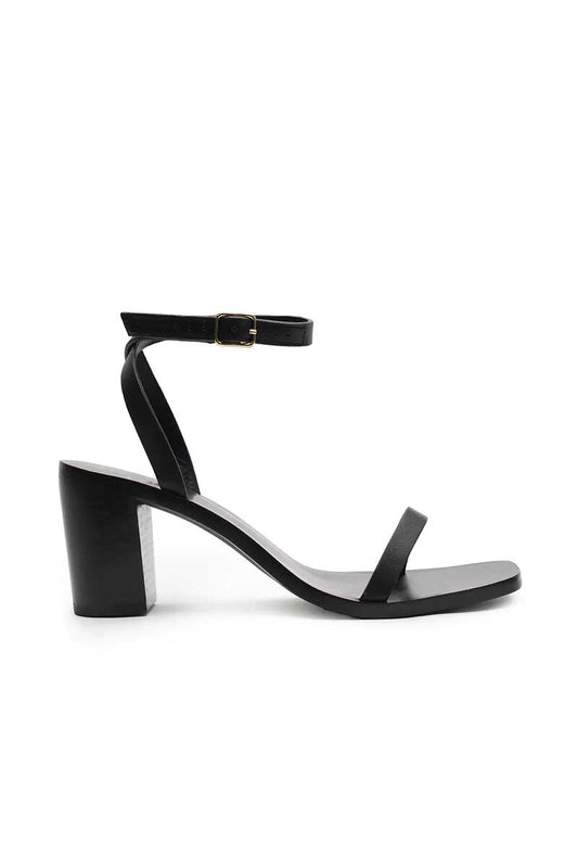 STACKER HEEL-BLACK Shoes LA TRIBE 