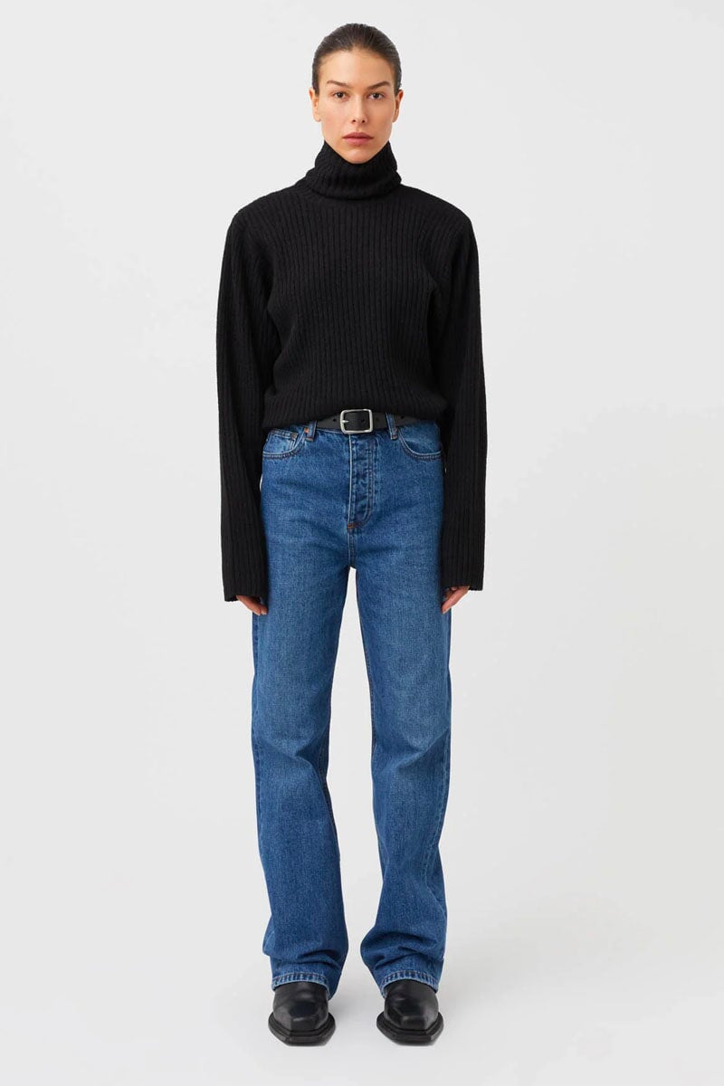 TARO TURTLE KNIT-BLACK Knitwear Camilla and Marc 