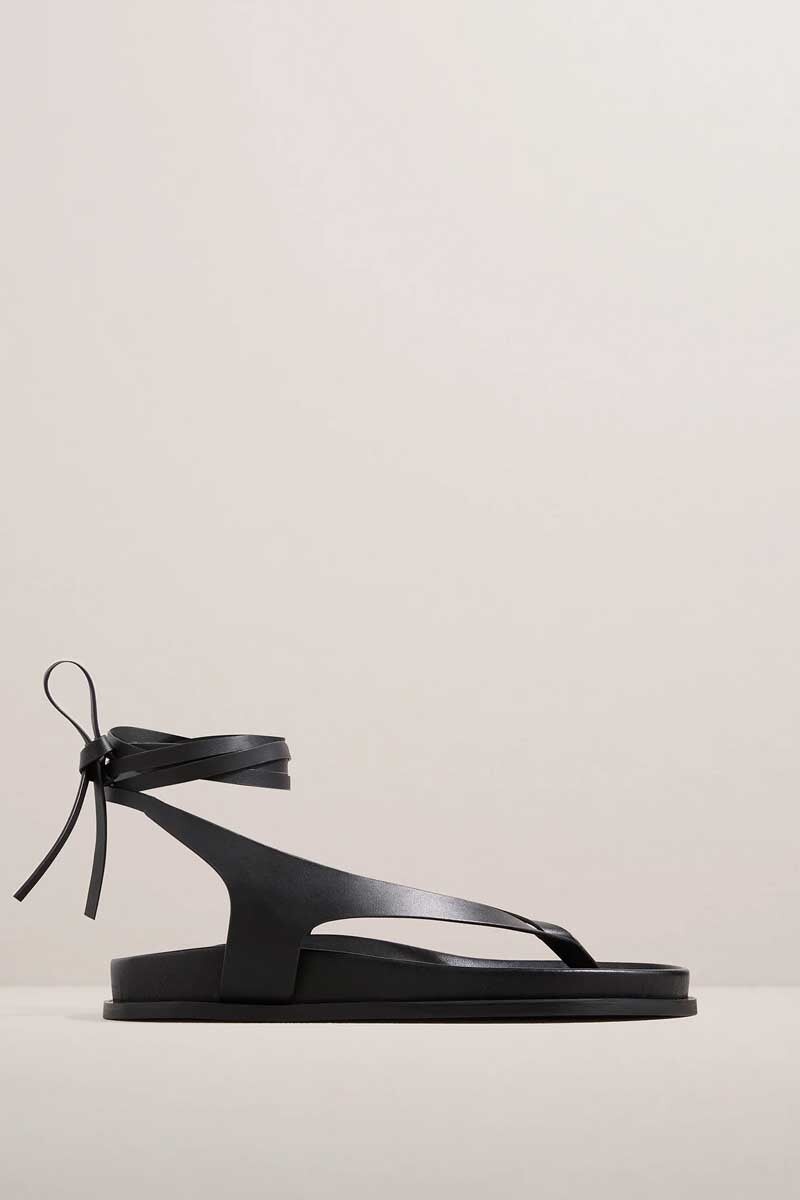 THE SHEL SANDAL-BLACK Shoes A.Emery 