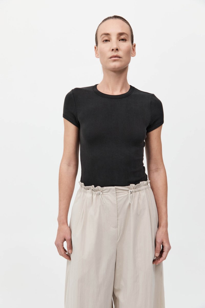 JERSEY BABY TEE BLACK Tops ST AGNI 