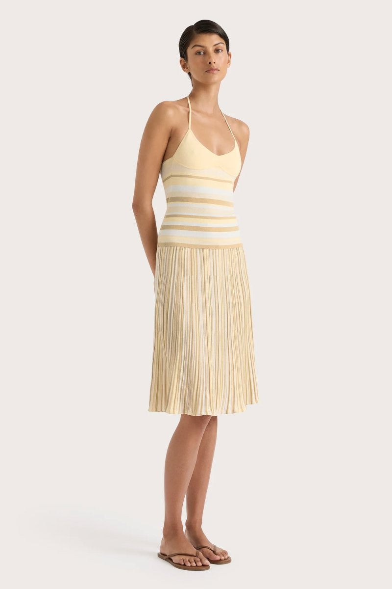 CITARA DRAWSTRING SKIRT-BUTTER STRIPE Skirts Faithfull the Brand 