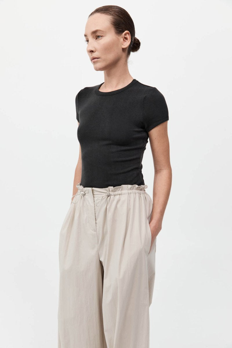 JERSEY BABY TEE BLACK Tops ST AGNI 