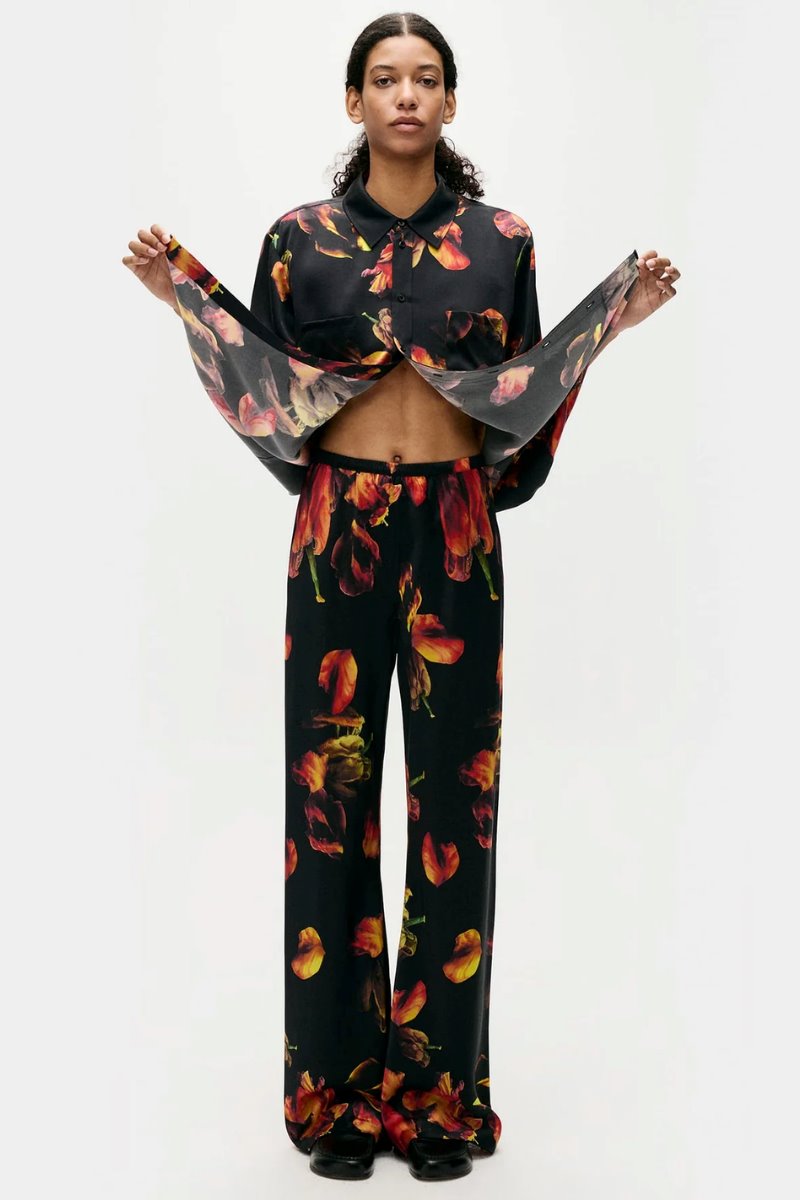 BIAS CUT PANTS-TULIPA BLACK Pants Silk Laundry 