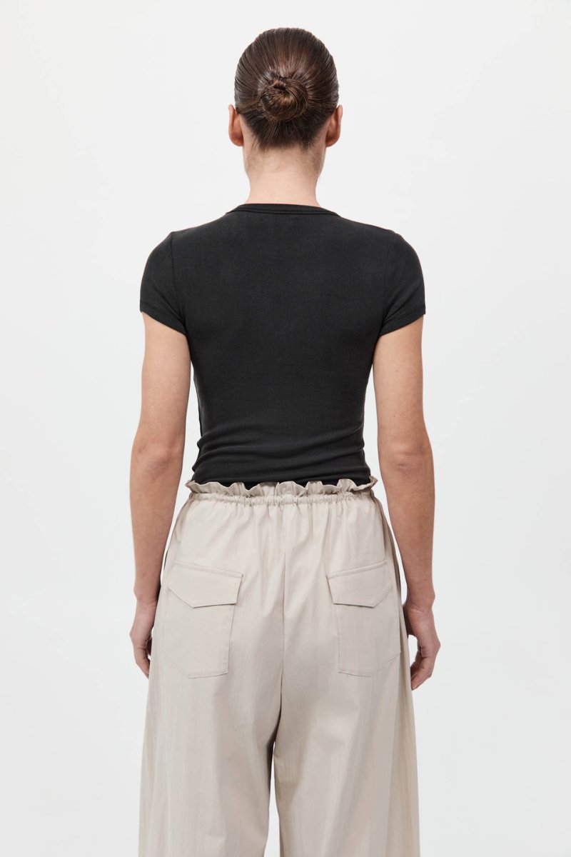 JERSEY BABY TEE BLACK Tops ST AGNI 