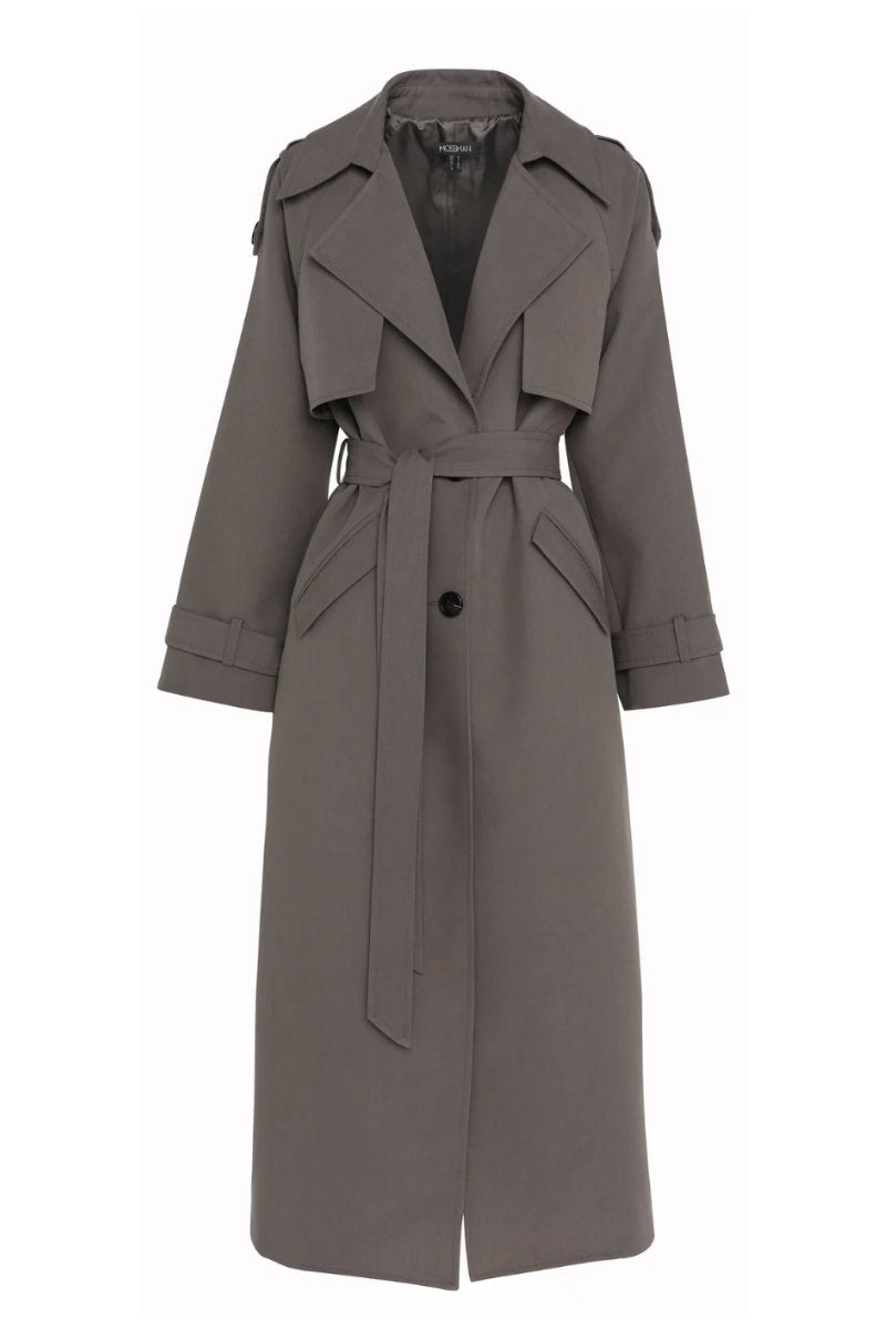 FRANKLIN TRENCH COAT-CHARCOAL Jackets MOSSMAN 