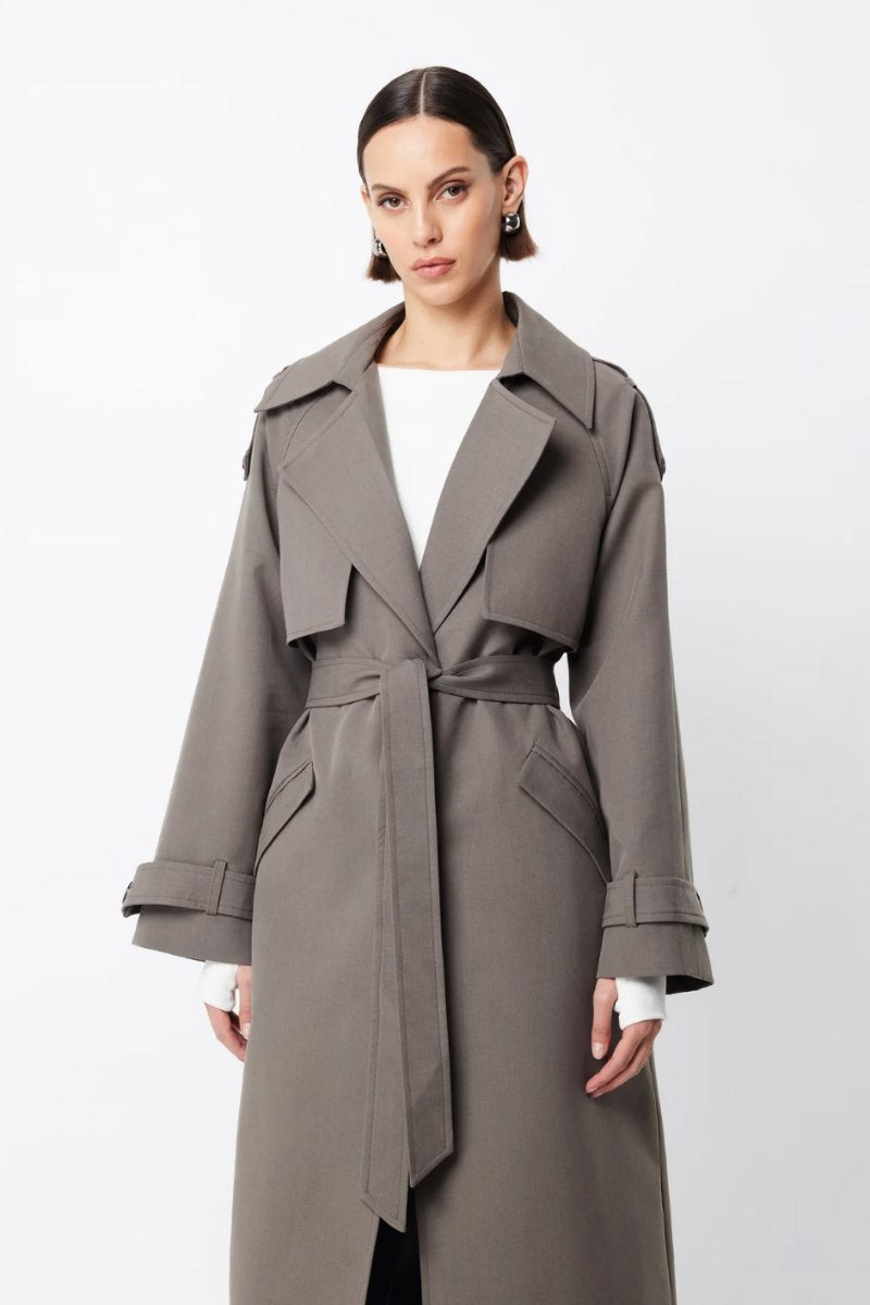 FRANKLIN TRENCH COAT-CHARCOAL Jackets MOSSMAN 