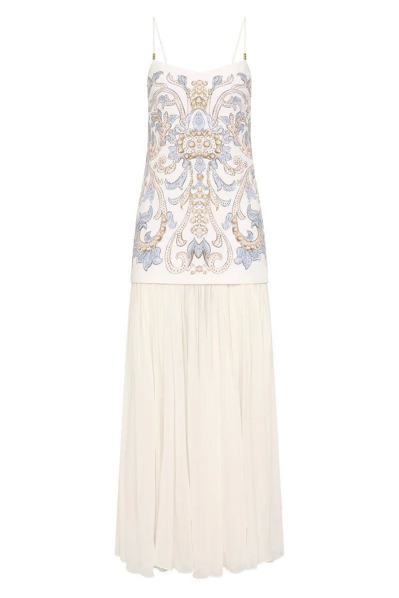 DROPPED WAIST GOWN-ANTIQUE WHITE Midi Dress ANTIPODEAN 