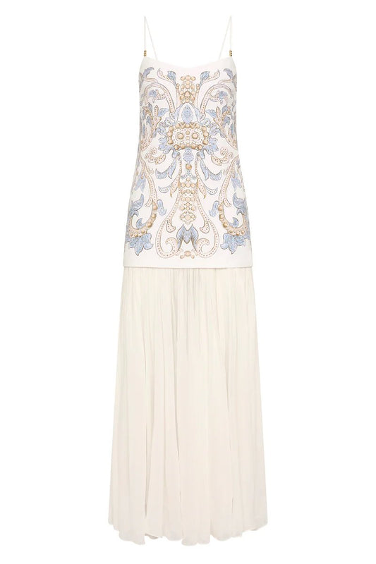 DROPPED WAIST GOWN-ANTIQUE WHITE Midi Dress ANTIPODEAN 