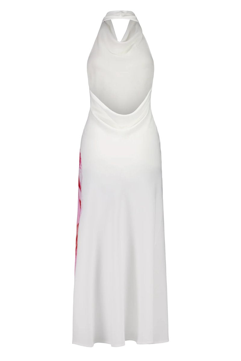 COWL SLIP DRESS-WHITE ROSE Dress With Harper LU 