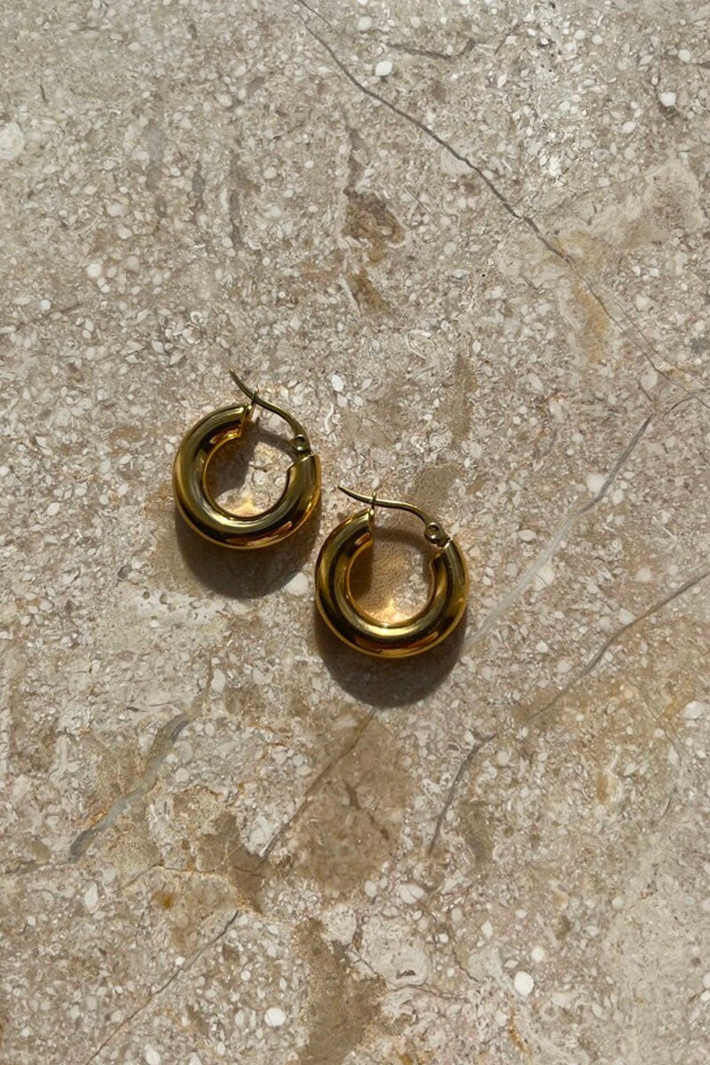 BABY HOOPS EARRING-GOLD Jewellery Anna Rossi Jewellery Uni Gold 