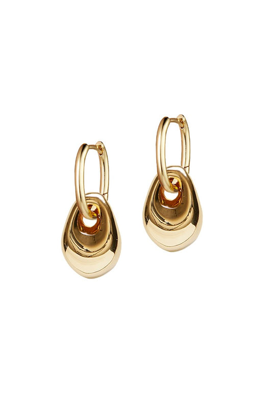 GOLDEN PEBBLE EARRING-GOLD Jewellery Anni Lu 