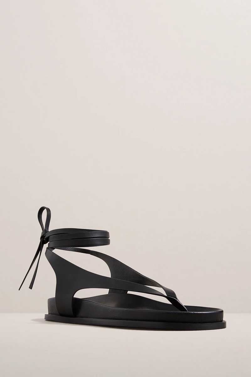 THE SHEL SANDAL-BLACK Shoes A.Emery 