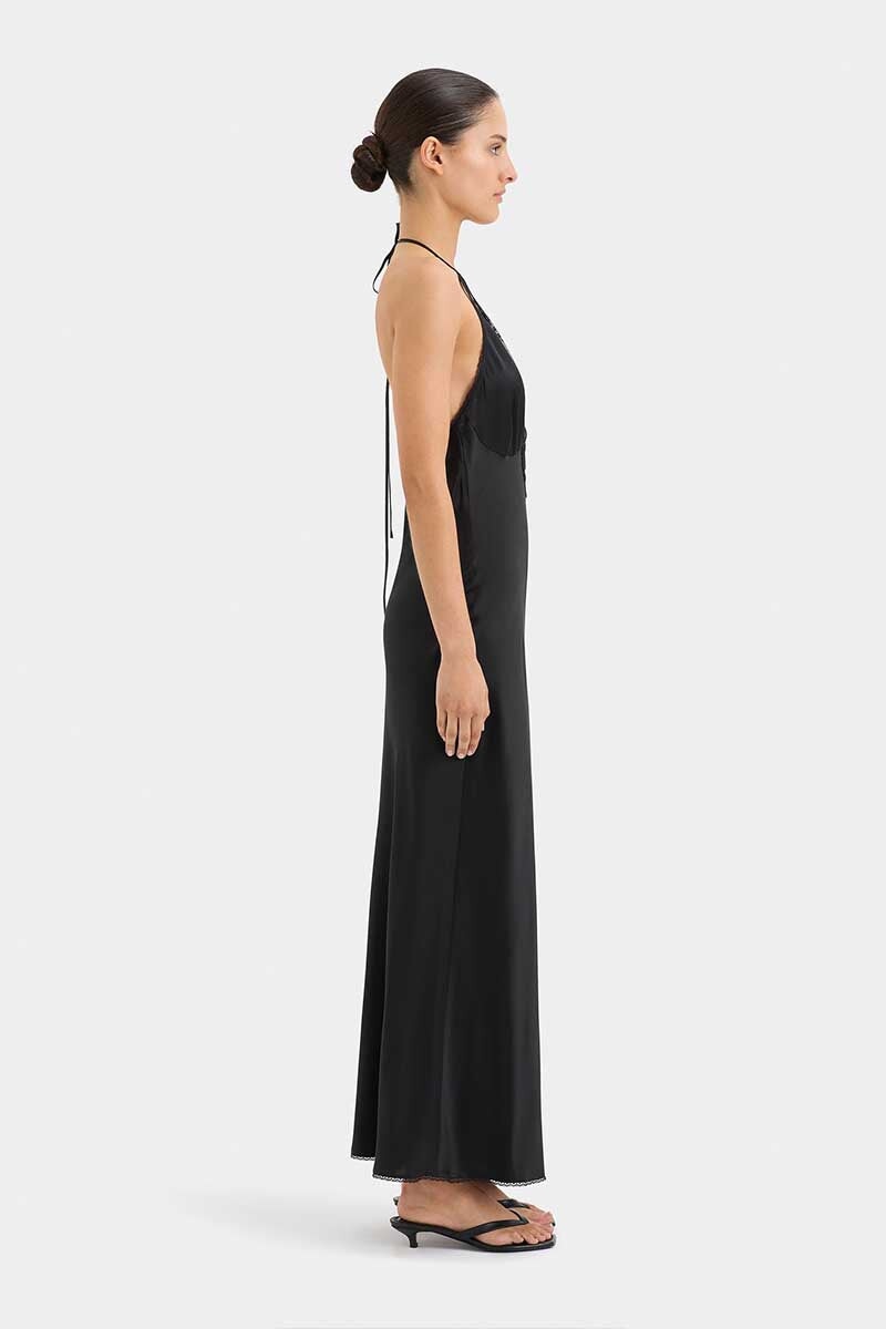 ARIES HALTER GOWN-BLACK Dress SIR. 