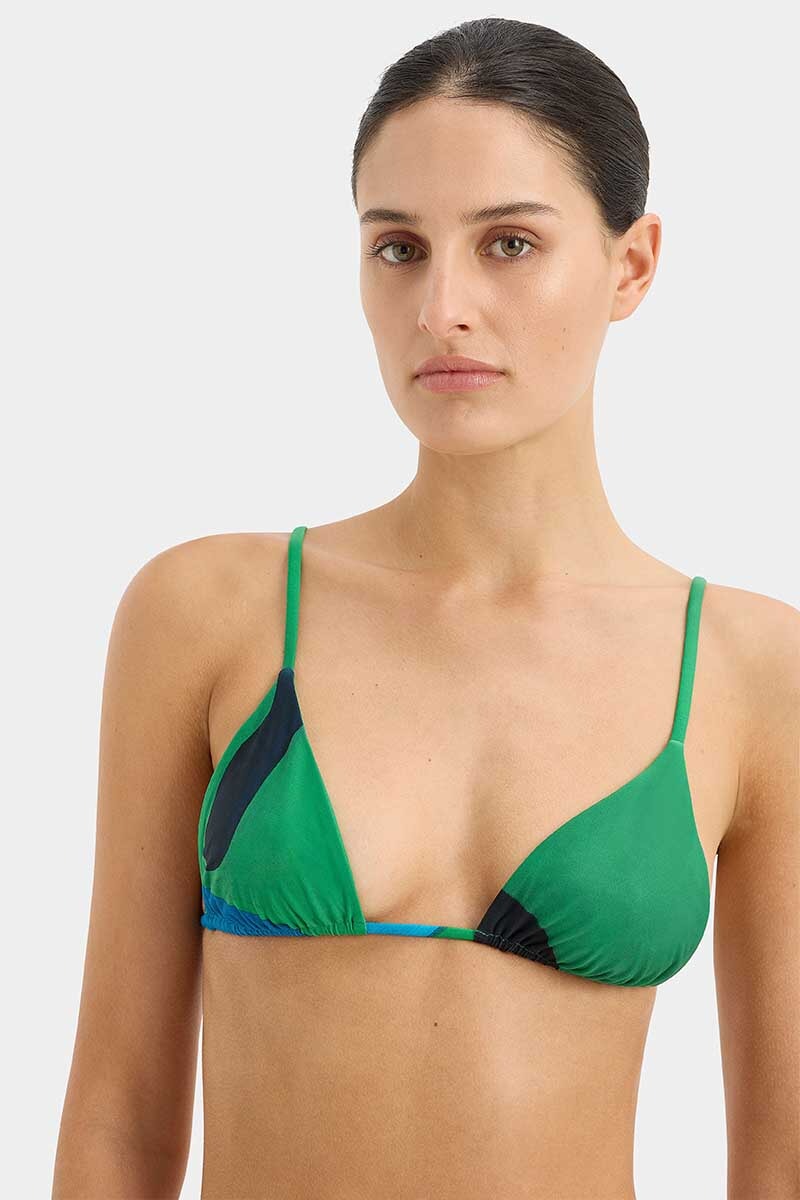 FRANCESCA STRING TRIANGLE TOP-EMERALD REFLECTION Swim SIR. 