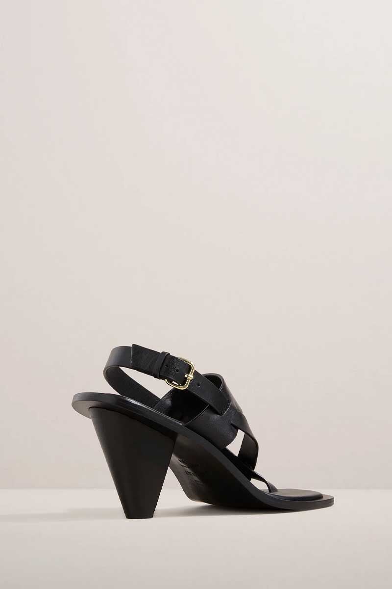 THE RYDER HEELDED SANDAL-BLACK Shoes A.Emery 