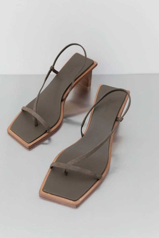 SUEDE STRAP HEEL-KELP Footwear ST AGNI 