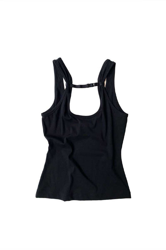 RIB STRAP TANK-BLACK Tops Wynn Hamlyn XXS Black 