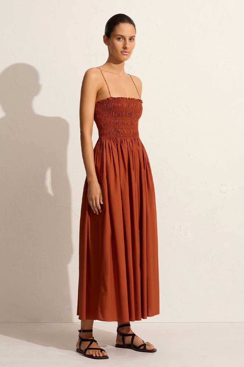 SHIRRED BODICE DRESS-SIENNA Dress Matteau 