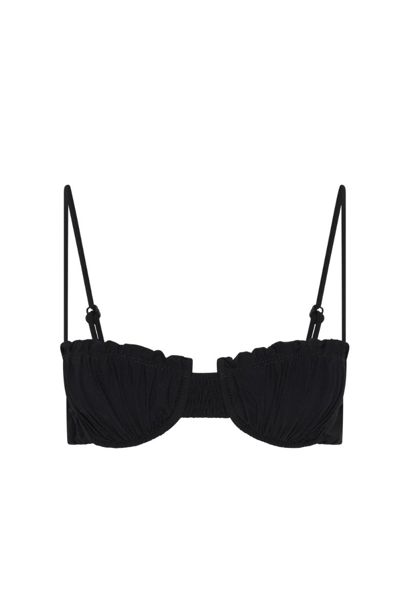 ESTEREL BIKINI TOP-BLACK Swim Faithfull the Brand 