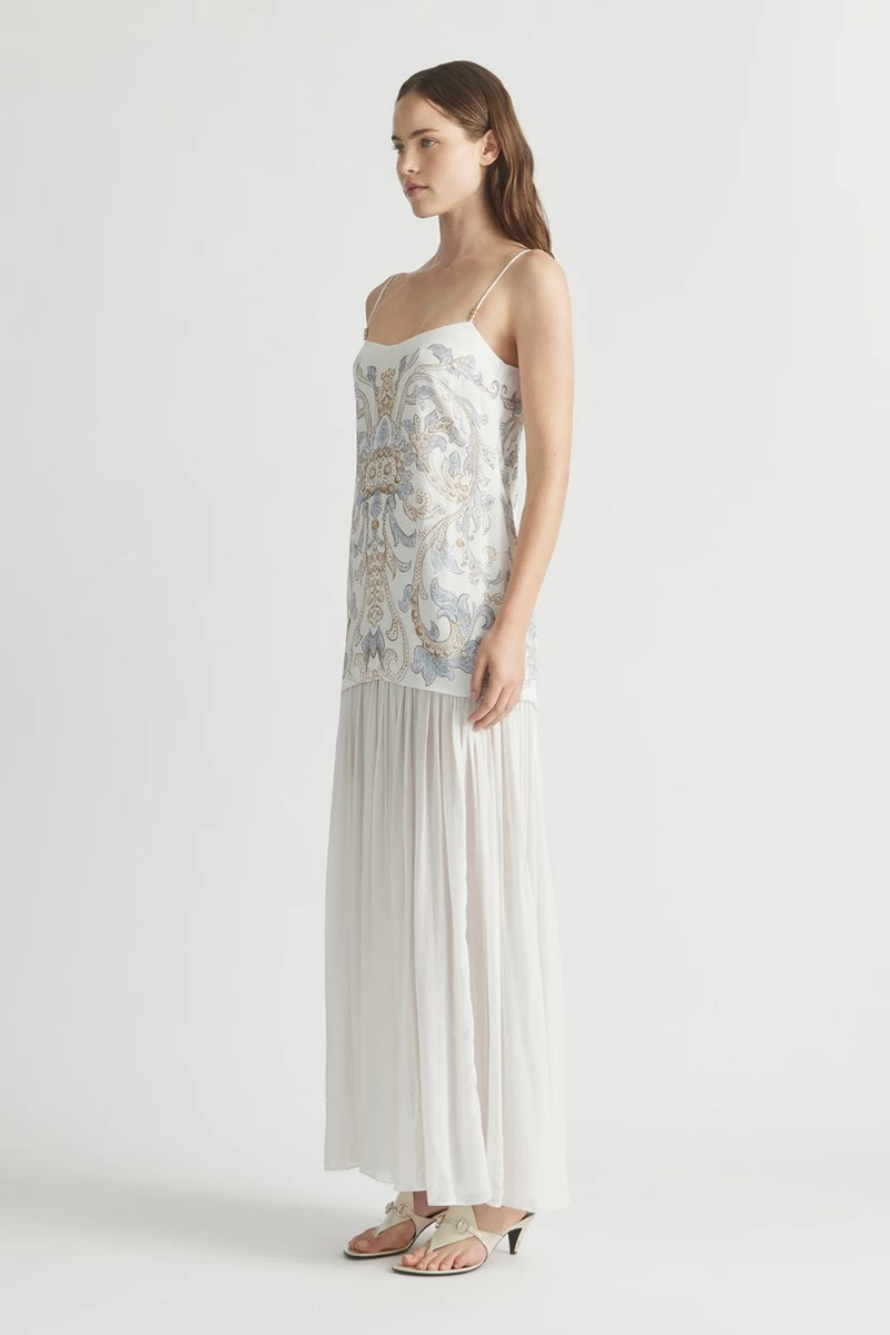 DROPPED WAIST GOWN-ANTIQUE WHITE Midi Dress ANTIPODEAN 