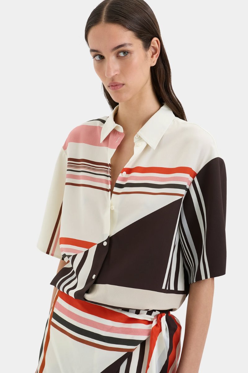 THISTLE SHORTSLEEVE SHIRT-ROSE BAIADERA Tops SIR. 