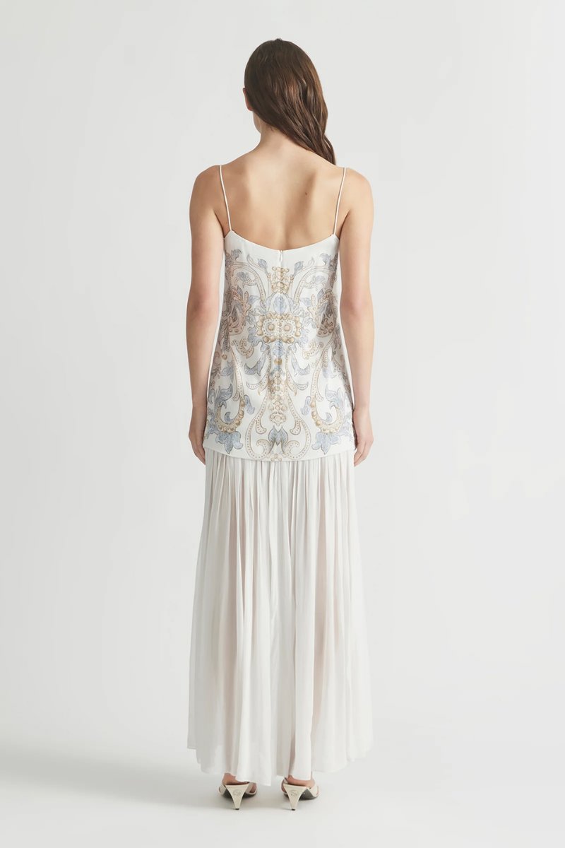 DROPPED WAIST GOWN-ANTIQUE WHITE Midi Dress ANTIPODEAN 