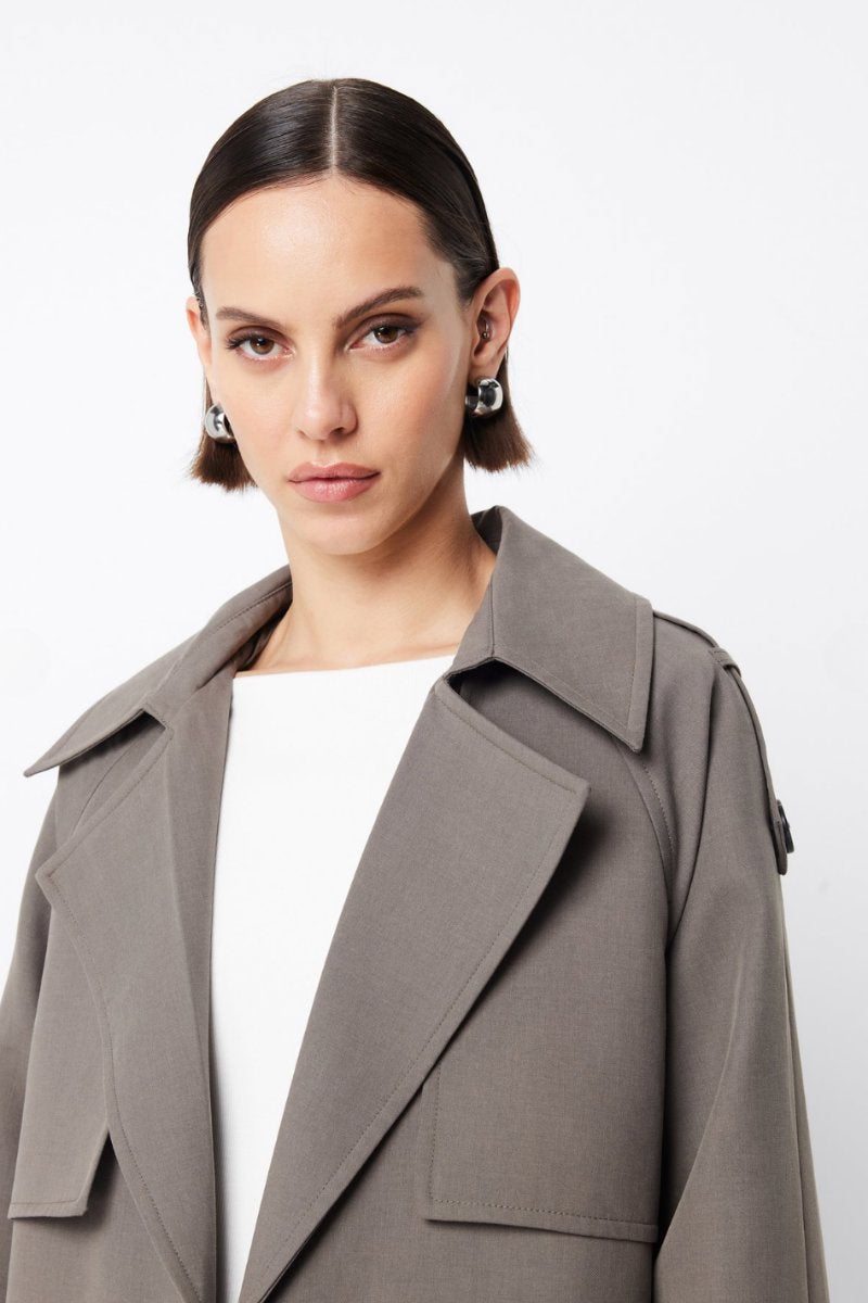 FRANKLIN TRENCH COAT-CHARCOAL Jackets MOSSMAN 