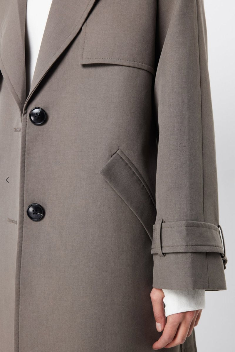 FRANKLIN TRENCH COAT-CHARCOAL Jackets MOSSMAN 