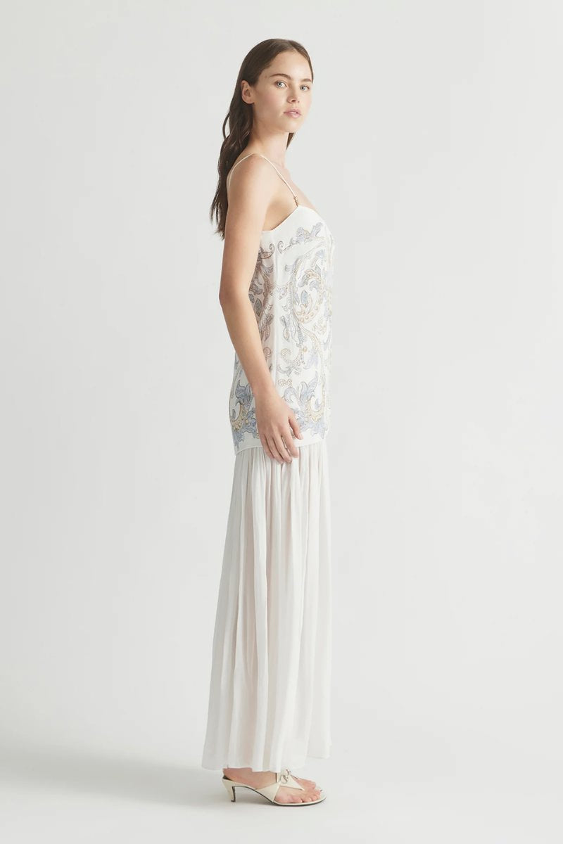 DROPPED WAIST GOWN-ANTIQUE WHITE Midi Dress ANTIPODEAN 