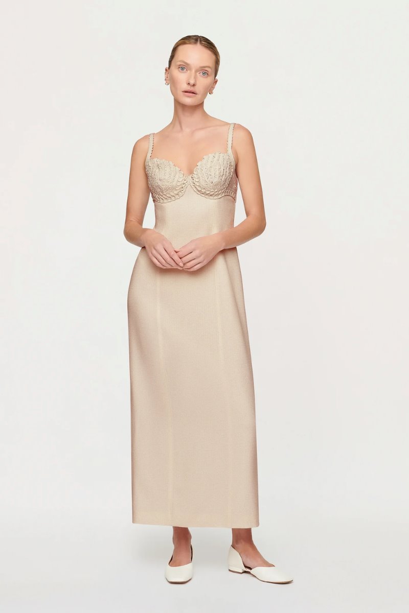 LUCINDA BRALET DRESS-SESAME Midi Dress Clea 