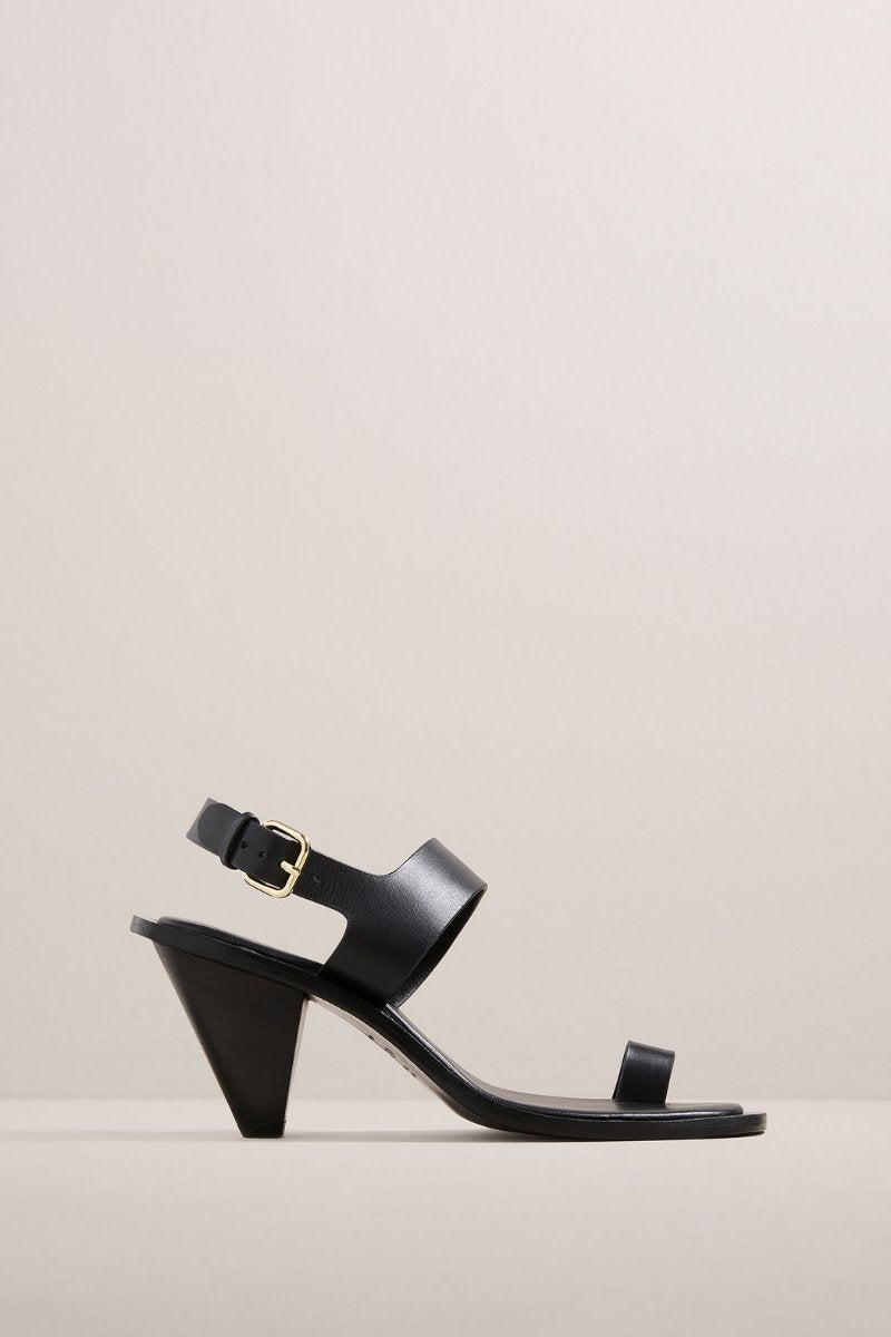 THE LELAND HEELED SANDAL-BLACK Footwear A.Emery 
