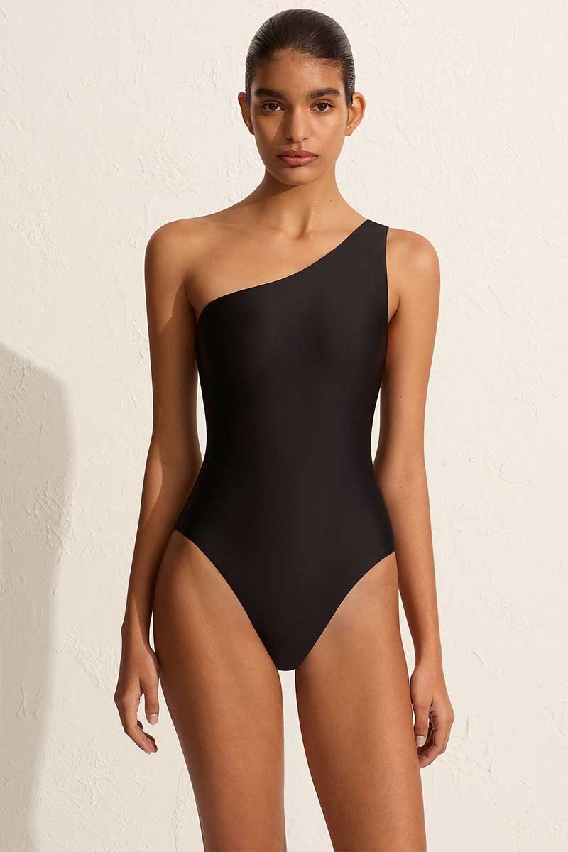 ASYMMETRIC MAILLOT-BLACK Swim Matteau 