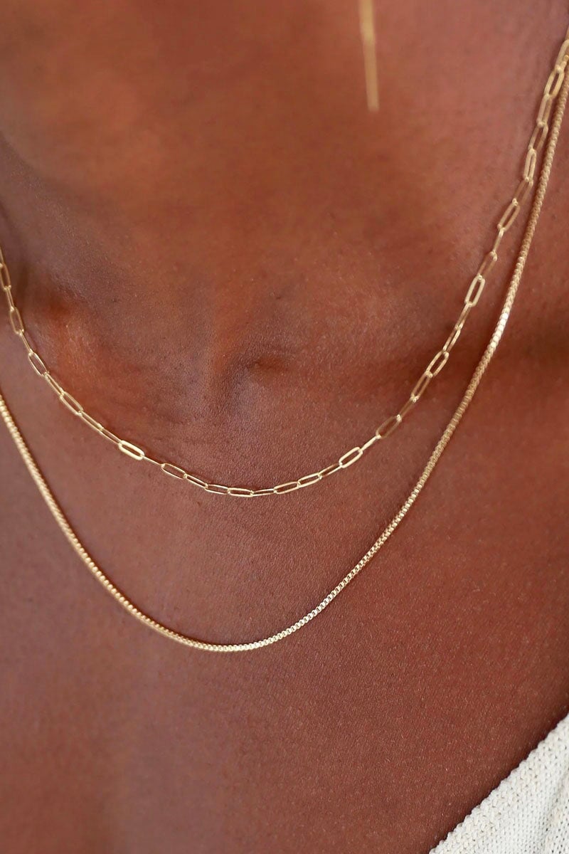 LONG LINK FINE CHAIN-GOLD Jewellery Anna Rossi Jewellery 