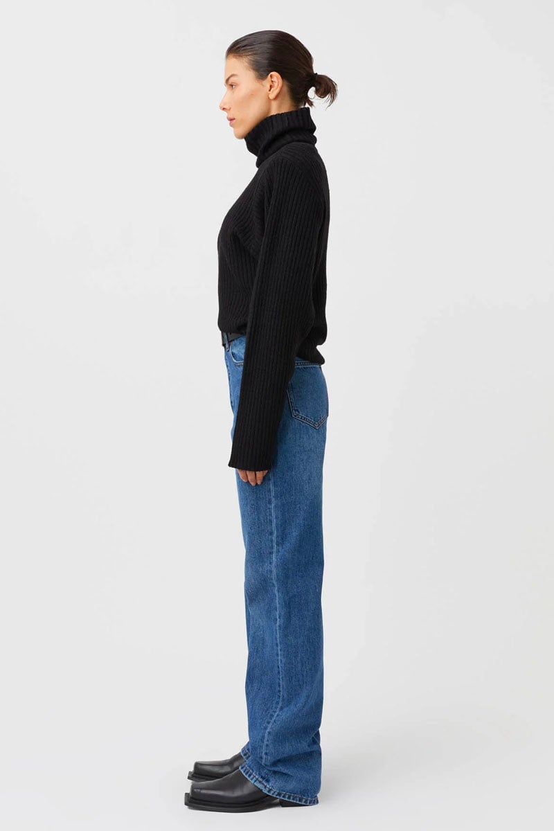 TARO TURTLE KNIT-BLACK Knitwear Camilla and Marc 