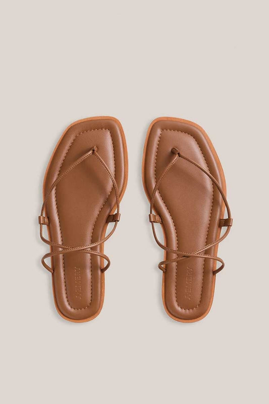 THE NODI SANDAL-DEEP TAN Shoes A.Emery 36 Deep Tan 