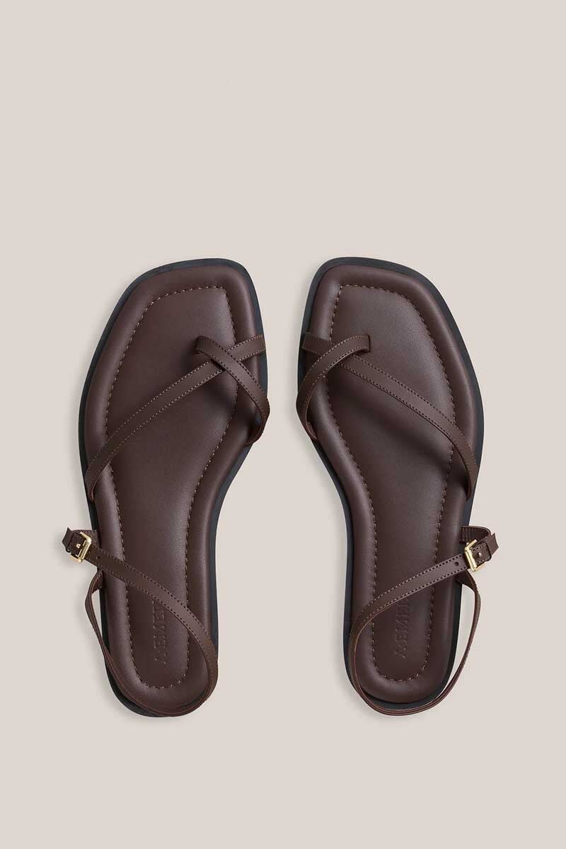 THE LUCIA SANDAL-WALNUT Shoes A.Emery 36 Walnut 
