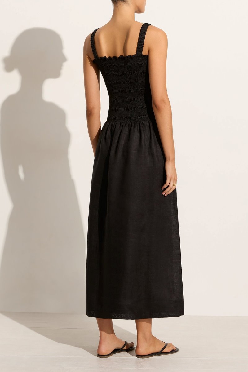 MESSINA MIDI DRESS-BLACK Dress Faithfull the Brand 