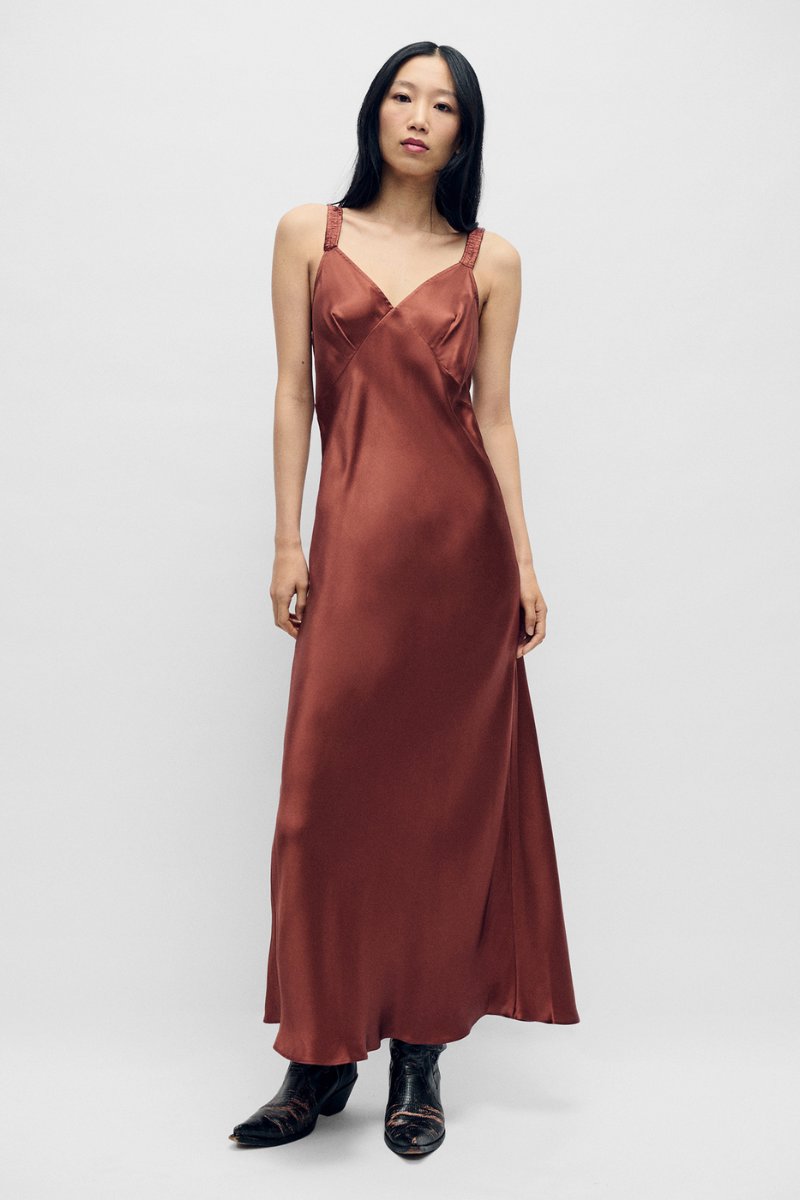 DECO RUCHED DRESS-CANYON Midi Dress Silk Laundry 