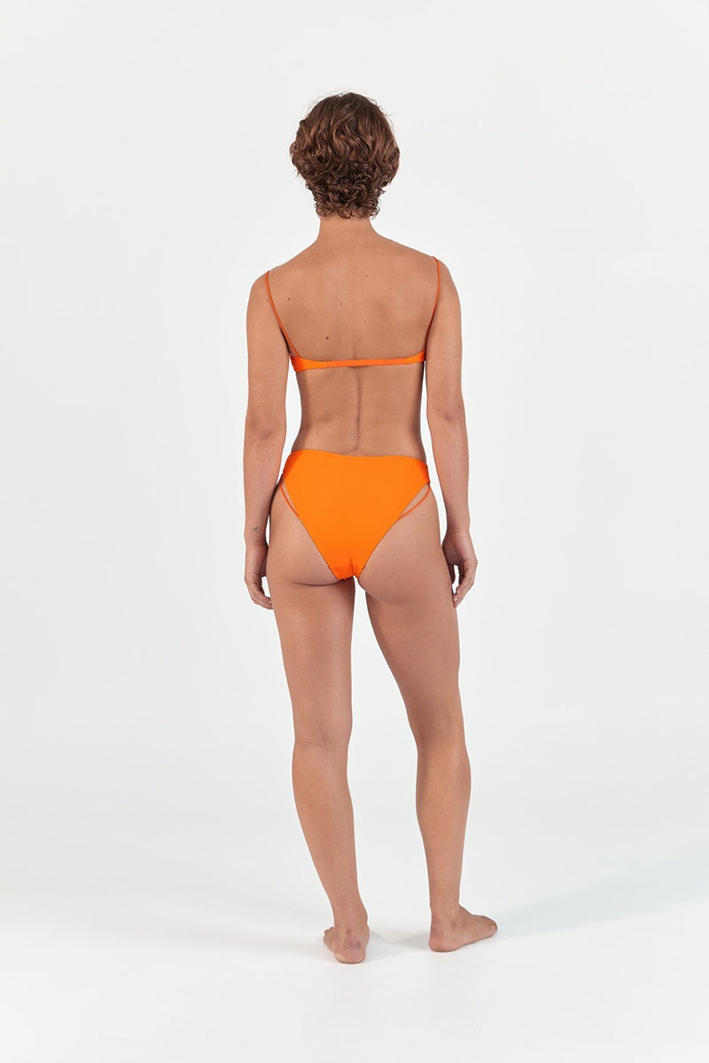 FINE STRAP WIRE BALCONETTE TOP-BRIGHT ORANGE Swim ZIAH 