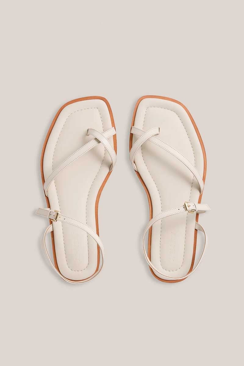 THE LUCIA SANDAL-EGG SHELL Shoes A.Emery 36 Egg Shell 