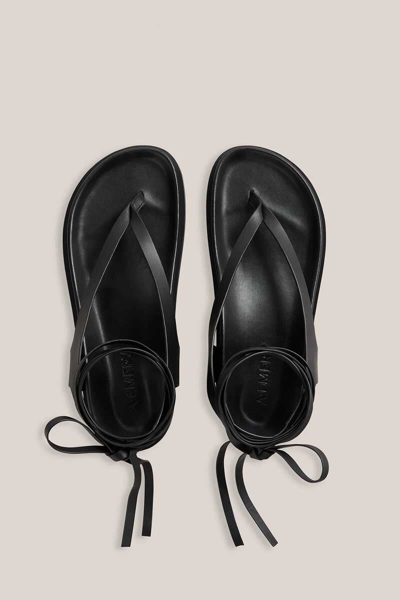 THE SHEL SANDAL-BLACK Shoes A.Emery 36 Black 
