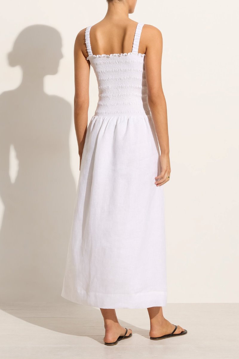 MESSINA MIDI DRESS-WHITE Dress Faithfull the Brand 