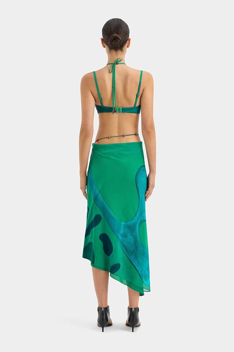 FRANKIE BIAS SKIRT-EMERALD REFLECTION Skirts SIR. 