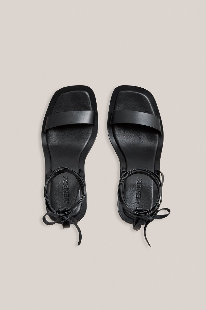 THE PORTER HEELED SANDAL-BLACK Footwear A.Emery 