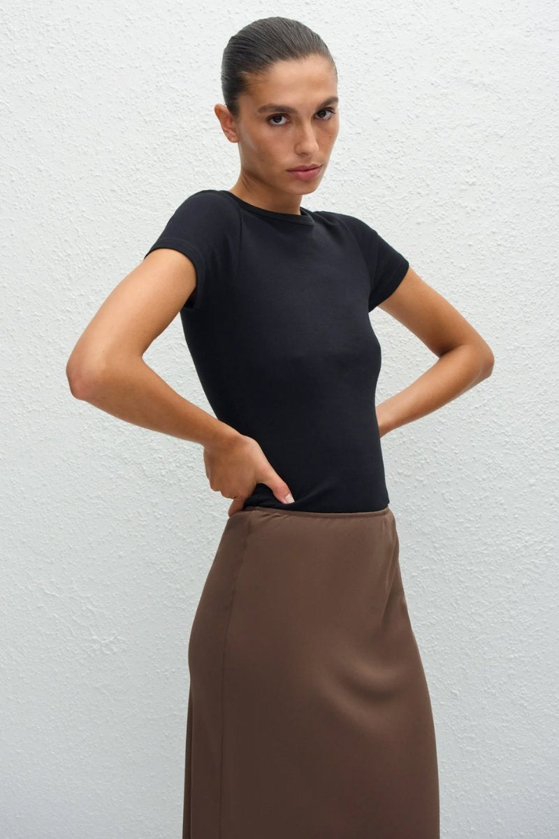 BIAS ELASTIC SKIRT-TRUFFLE Skirts Matteau 