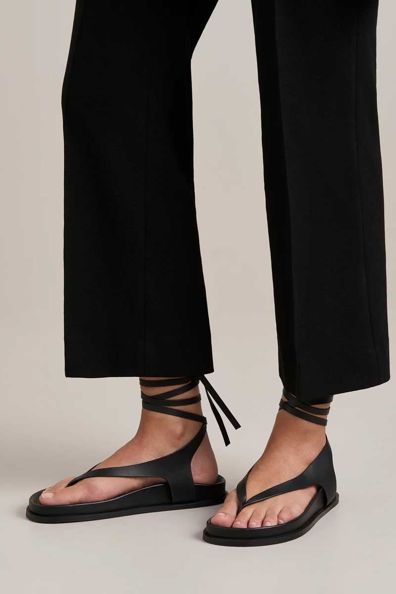 THE SHEL SANDAL-BLACK Shoes A.Emery 