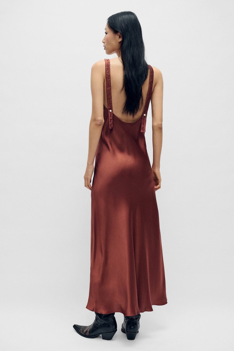 DECO RUCHED DRESS-CANYON Midi Dress Silk Laundry 