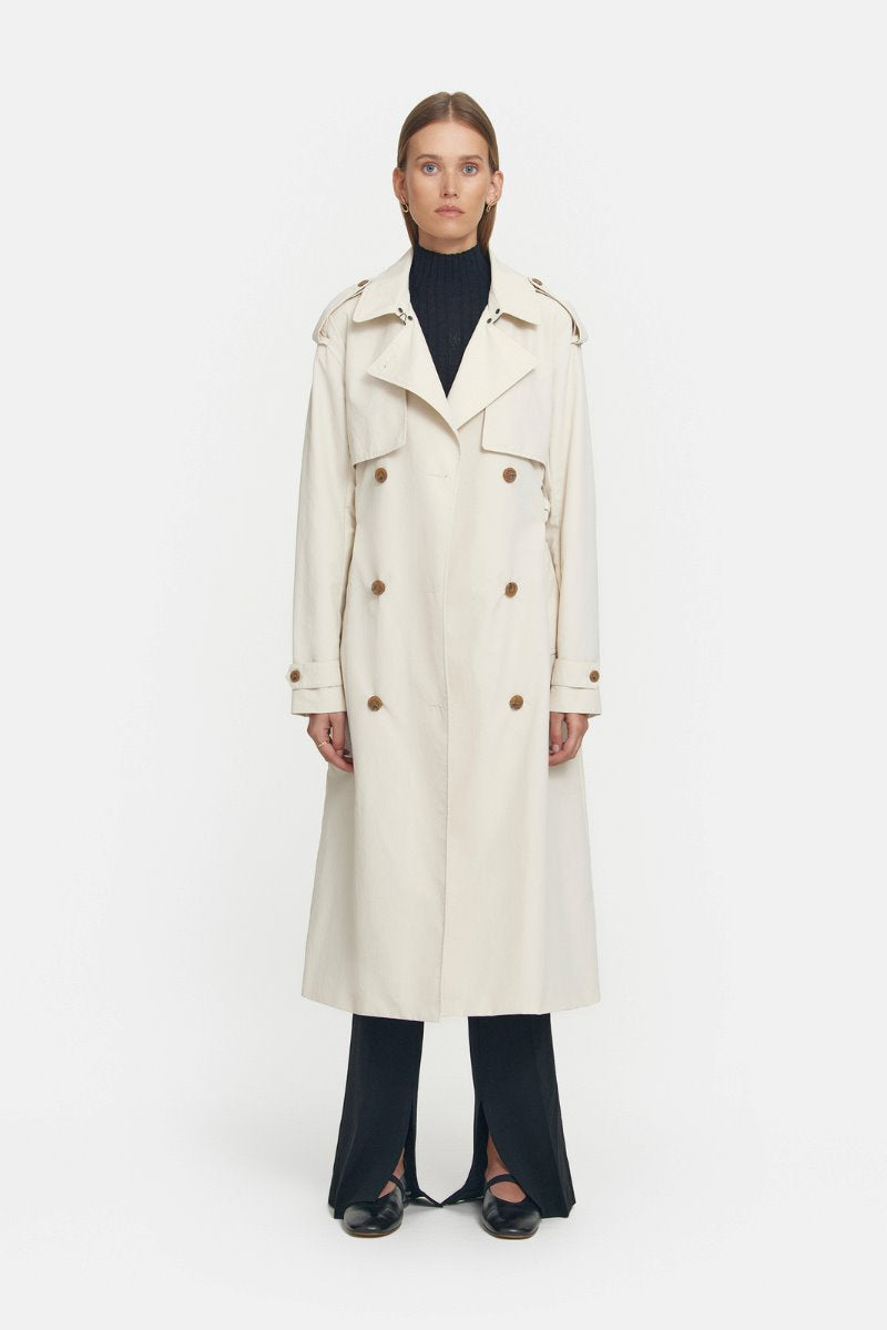 GHOSTWRITER TRENCH-ALABASTER Coats Viktoria and Woods 